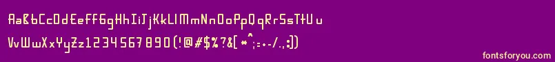 フォントKarpow – 紫の背景に黄色のフォント