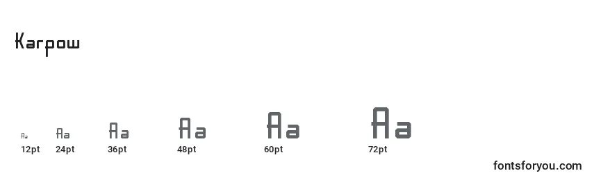 Karpow Font Sizes