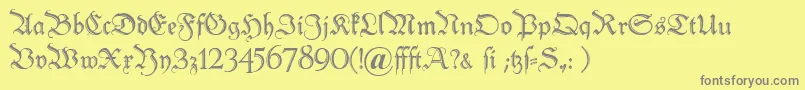 Peter Font – Gray Fonts on Yellow Background