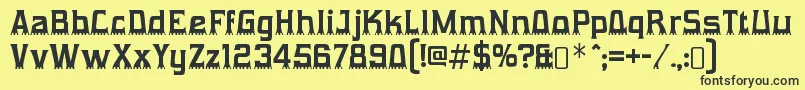 GumtuckeyRegular Font – Black Fonts on Yellow Background