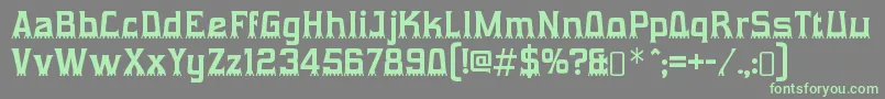 GumtuckeyRegular Font – Green Fonts on Gray Background