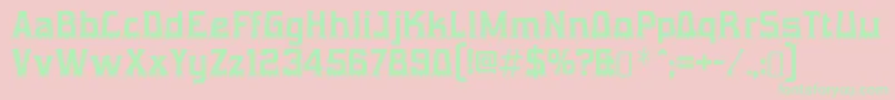 GumtuckeyRegular Font – Green Fonts on Pink Background