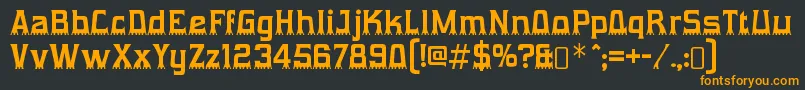 Шрифт GumtuckeyRegular – оранжевые шрифты на чёрном фоне
