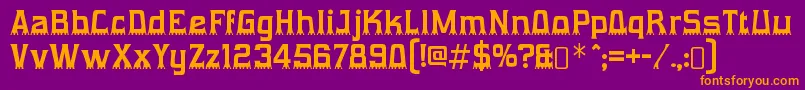 Шрифт GumtuckeyRegular – оранжевые шрифты на фиолетовом фоне