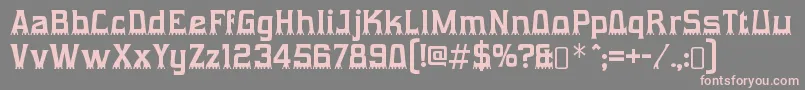 GumtuckeyRegular Font – Pink Fonts on Gray Background