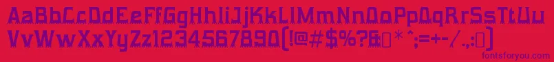 GumtuckeyRegular Font – Purple Fonts on Red Background