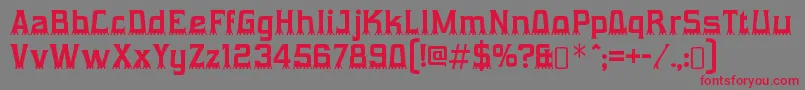 GumtuckeyRegular Font – Red Fonts on Gray Background