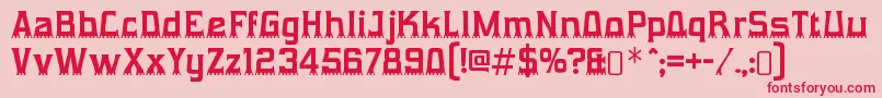 Шрифт GumtuckeyRegular – красные шрифты на розовом фоне