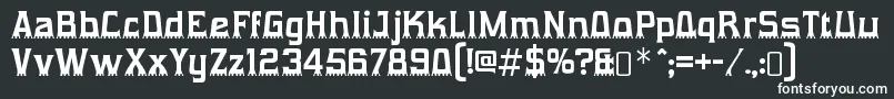 GumtuckeyRegular-fontti – valkoiset fontit mustalla taustalla