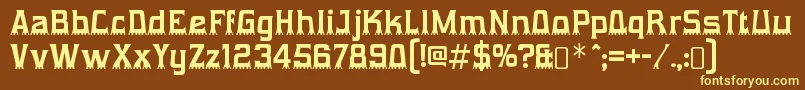 Подробнее о шрифте GumtuckeyRegular Шрифт GumtuckeyRegular – жёлтые шрифты на коричневом фоне