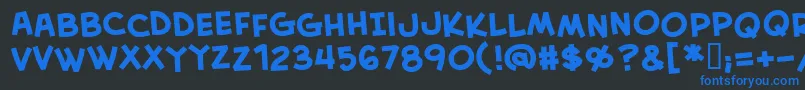 CreativeblockBbBold Font – Blue Fonts on Black Background