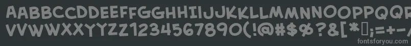 フォントCreativeblockBbBold – 黒い背景に灰色の文字