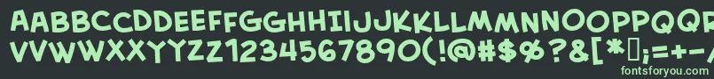 CreativeblockBbBold-Schriftart – Grüne Schriften auf schwarzem Hintergrund