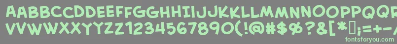 CreativeblockBbBold Font – Green Fonts on Gray Background