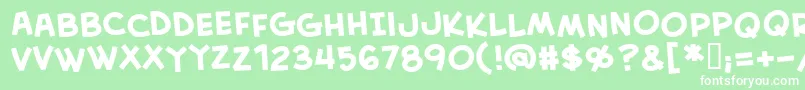 フォントCreativeblockBbBold – 緑の背景に白い文字