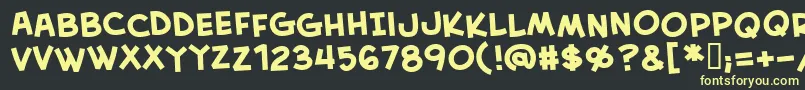 CreativeblockBbBold Font – Yellow Fonts on Black Background