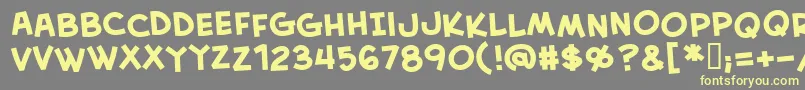 CreativeblockBbBold Font – Yellow Fonts on Gray Background