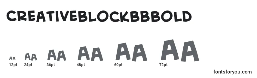 CreativeblockBbBold Font Sizes