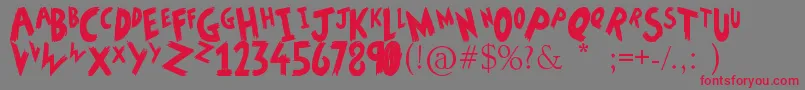 HowToDoSomething Font – Red Fonts on Gray Background