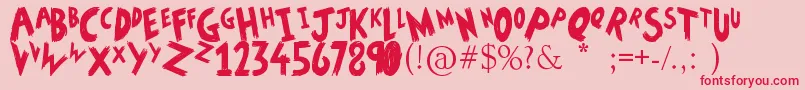 HowToDoSomething Font – Red Fonts on Pink Background