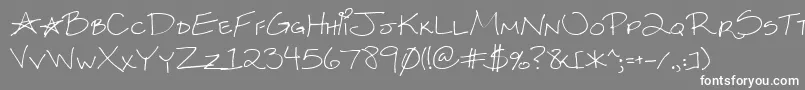 フォントSexySara – 灰色の背景に白い文字