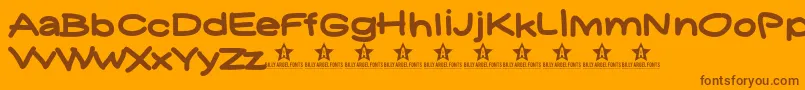 Шрифт Yukafontsmile – коричневые шрифты на оранжевом фоне