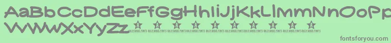 Yukafontsmile Font – Gray Fonts on Green Background