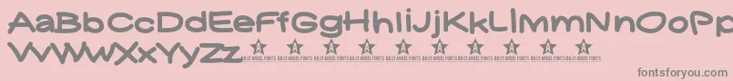 Yukafontsmile Font – Gray Fonts on Pink Background