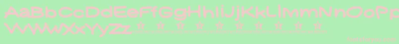 Шрифт Yukafontsmile – розовые шрифты на зелёном фоне