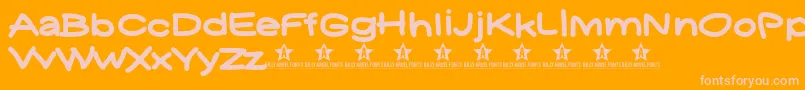More about Yukafontsmile Font Yukafontsmile Font – Pink Fonts on Orange Background