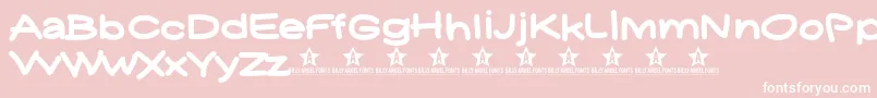 Yukafontsmile Font – White Fonts on Pink Background