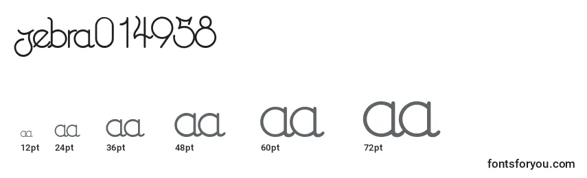 Zebra014958 Font Sizes