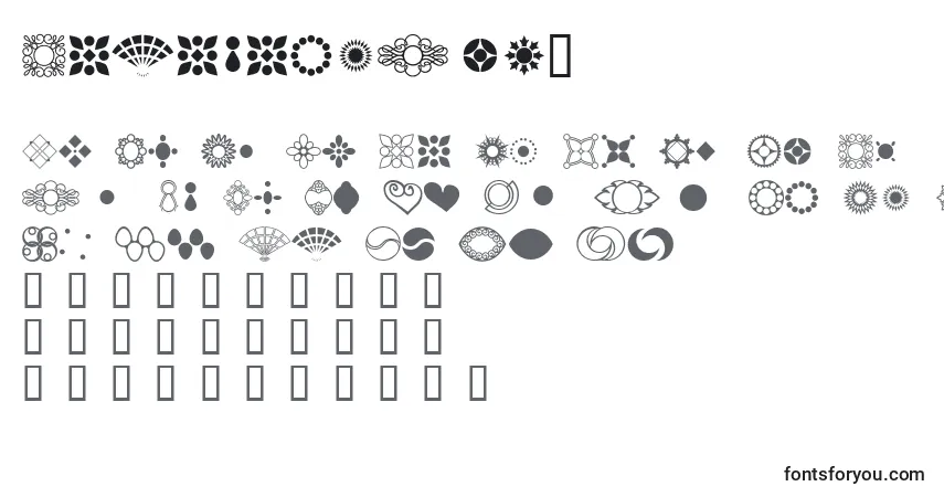 Schriftart JewelersKit2 – Alphabet, Zahlen, spezielle Symbole