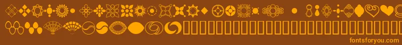 Шрифт JewelersKit2 – оранжевые шрифты на коричневом фоне