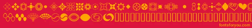 JewelersKit2 Font – Orange Fonts on Red Background