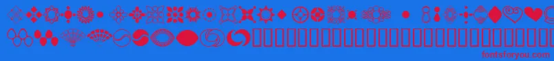 JewelersKit2 Font – Red Fonts on Blue Background