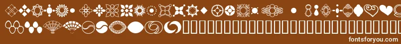fuente JewelersKit2 – Fuentes Blancas Sobre Fondo Marrón