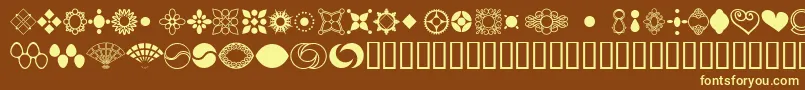 Fonte JewelersKit2 – fontes amarelas em um fundo marrom