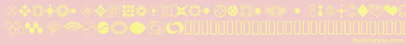 JewelersKit2 Font – Yellow Fonts on Pink Background