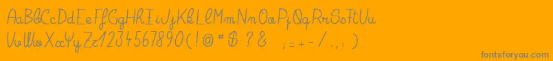 Breakthesilence Font – Gray Fonts on Orange Background