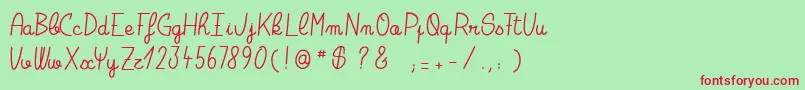 Breakthesilence Font – Red Fonts on Green Background