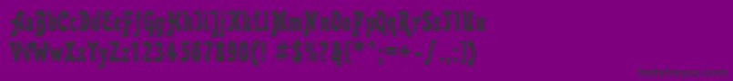 Karollac-Schriftart – Schwarze Schriften auf violettem Hintergrund