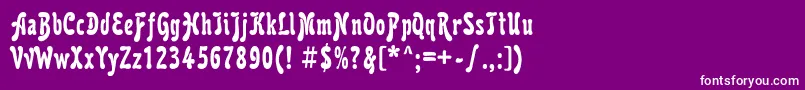 Karollac Font – White Fonts on Purple Background