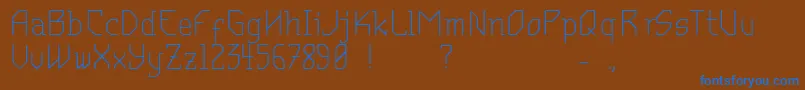 MantodeaDruck Font – Blue Fonts on Brown Background