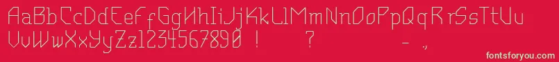 フォントMantodeaDruck – 赤い背景に緑の文字