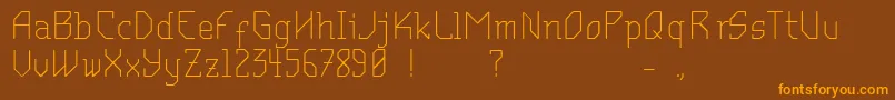 MantodeaDruck Font – Orange Fonts on Brown Background