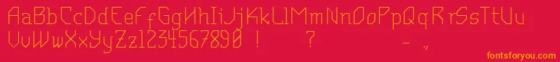 MantodeaDruck Font – Orange Fonts on Red Background