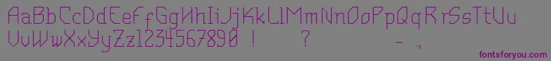 MantodeaDruck-fontti – violetit fontit harmaalla taustalla