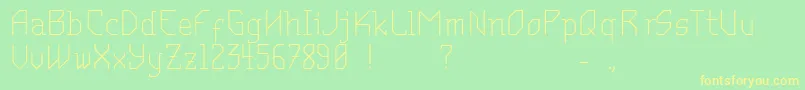 MantodeaDruck Font – Yellow Fonts on Green Background