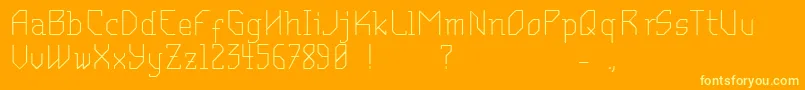 MantodeaDruck Font – Yellow Fonts on Orange Background